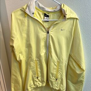 Nike Womans Light Yellow Hooded Jacket
